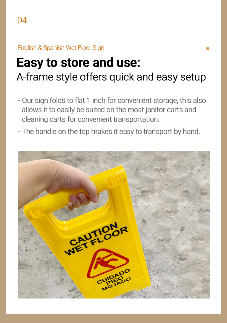 English/Spanish Wet Floor Sign